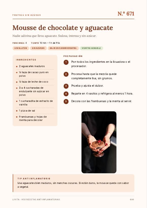 Página interior: Postres sin azúcar